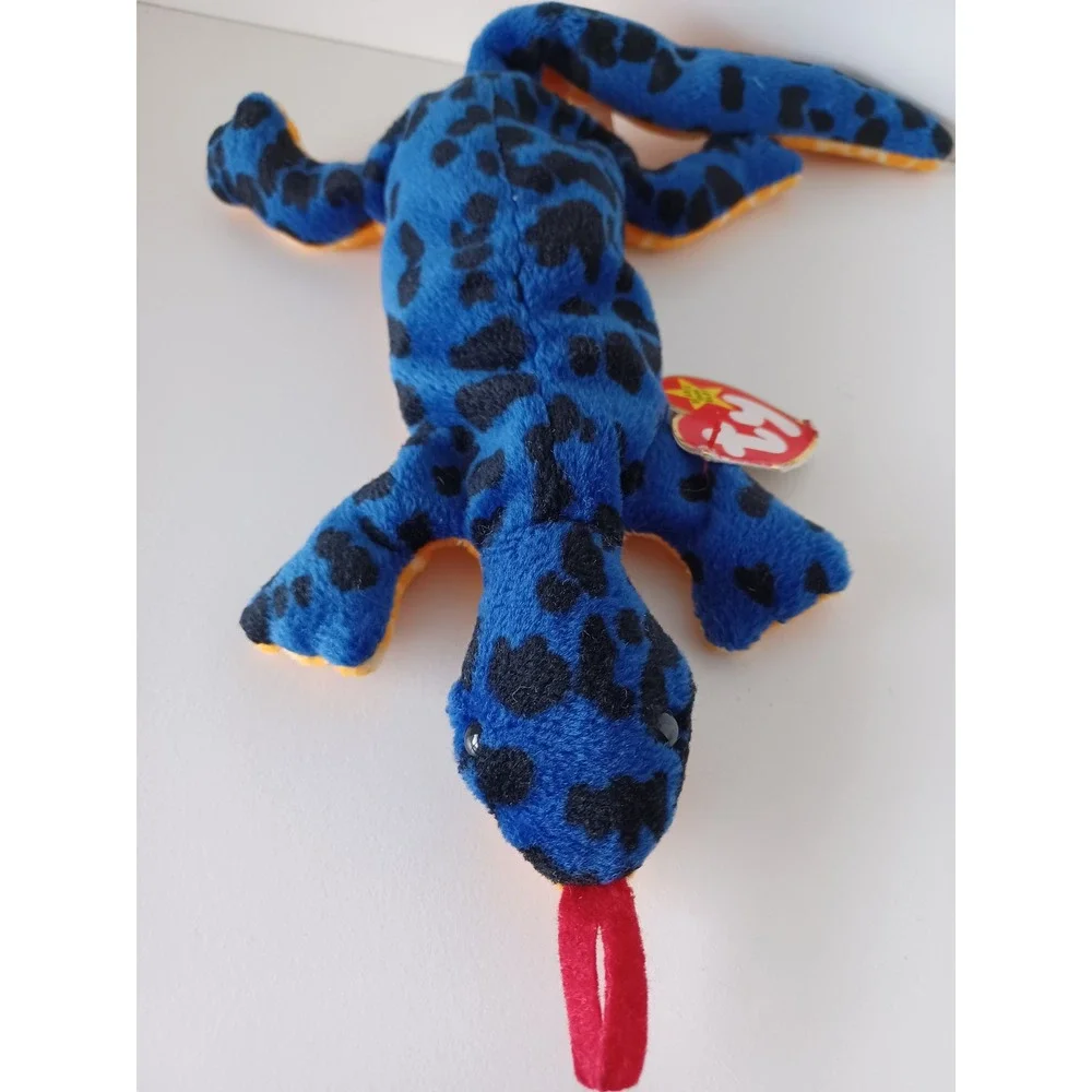 Vintage 90s Lizzy Lizard Ty Beanie Baby Plush Stuffed Animal Collectible Toy